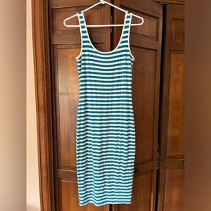 Blue Striped Bebe Bodycon dress